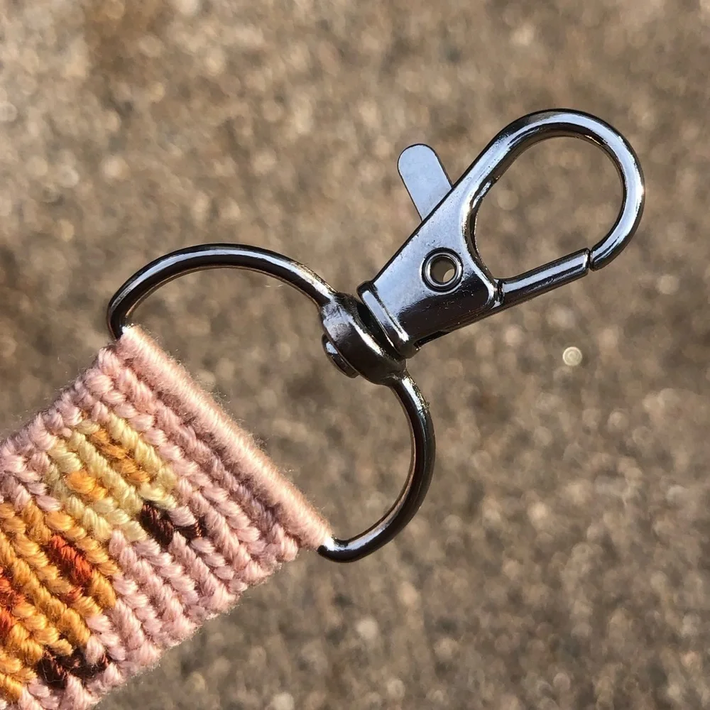 Handmade pumpkin fall inspired keychain